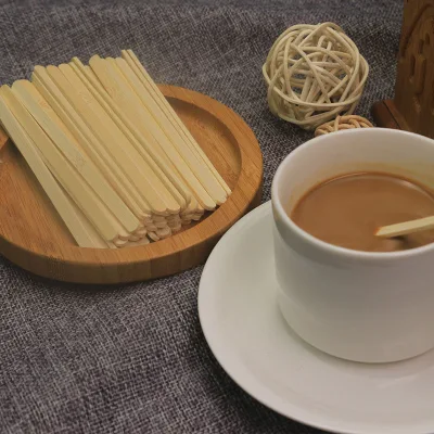 Novos itens embalados individualmente agitadores de café de bambu de madeira descartáveis